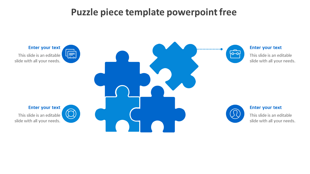 Free - Puzzle Piece Template PowerPoint Free Design[100% Editable]